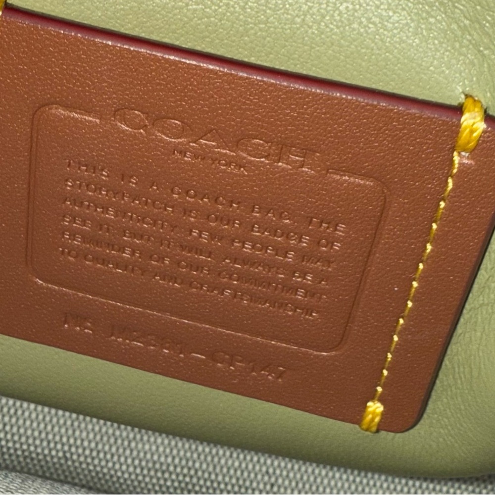 Coach Quilted Shoulder Bag in Sage Green - Picture 3 of 4